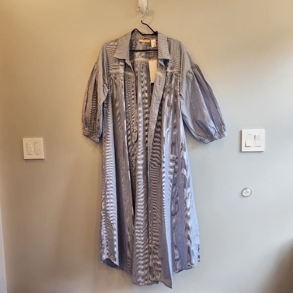 La Cera Other - La Cera NWT Chambray Button Up Nightgown Comfort Wear XL 100% Cotton